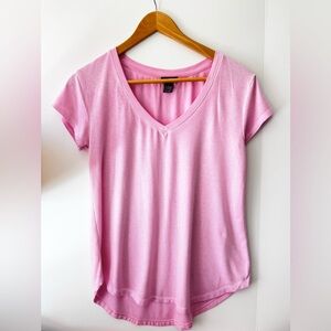 Rue21 Sun Washed Pink V-Neck Short Sleeve Tee, Women’s Size Small